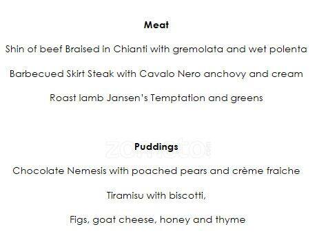 Carta de Hand Made Food