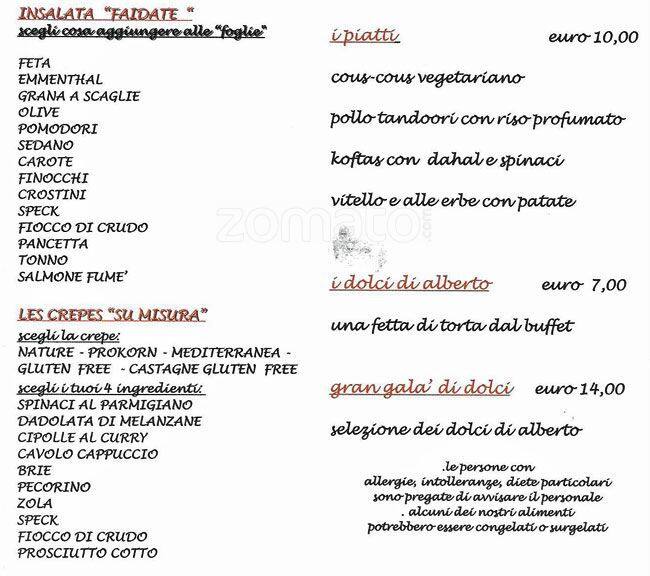 Menu di Dulcis in Fundo 