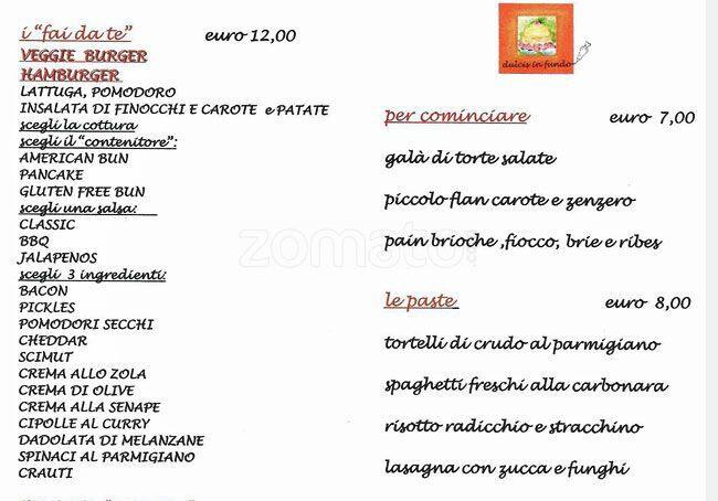 Menu di Dulcis in Fundo 