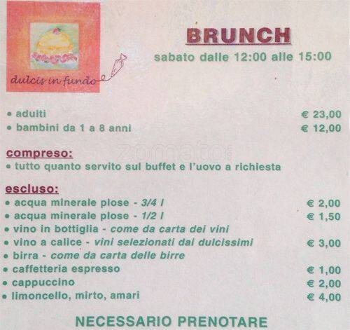 Menu di Dulcis in Fundo 