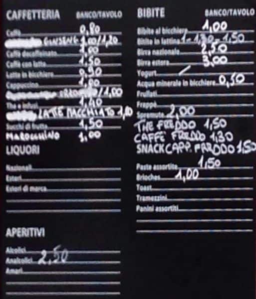 Menu di Mille Molliche 