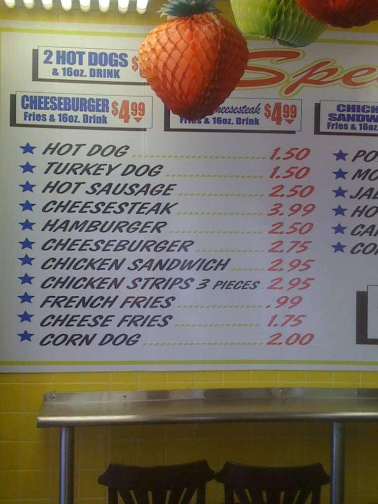 Papaya Dog Enterprises 42 NY Menu Urbanspoon/Zomato