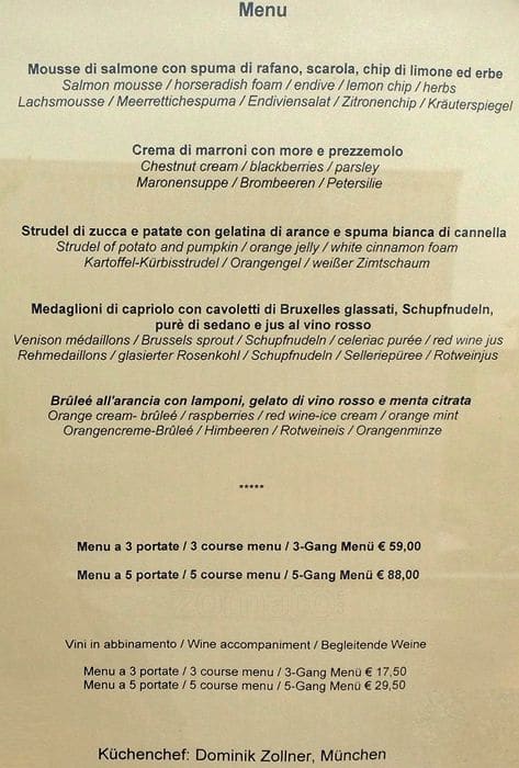 Menu di Symphonie 