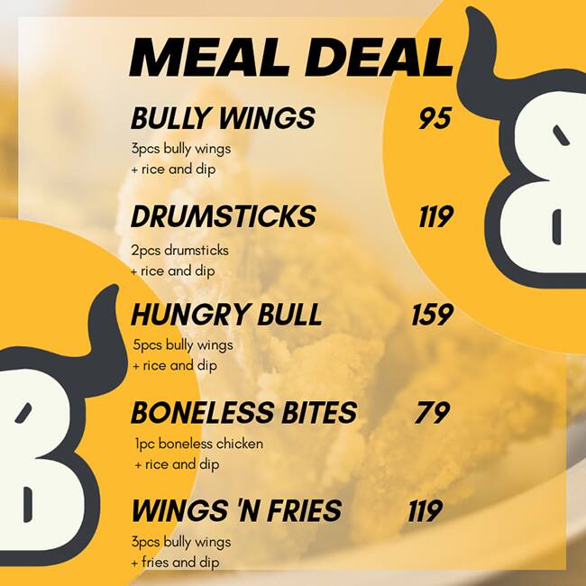 Bully Buffalo Wing Bar Menu Menu For Bully Buffalo Wing Bar Sampaloc Manila