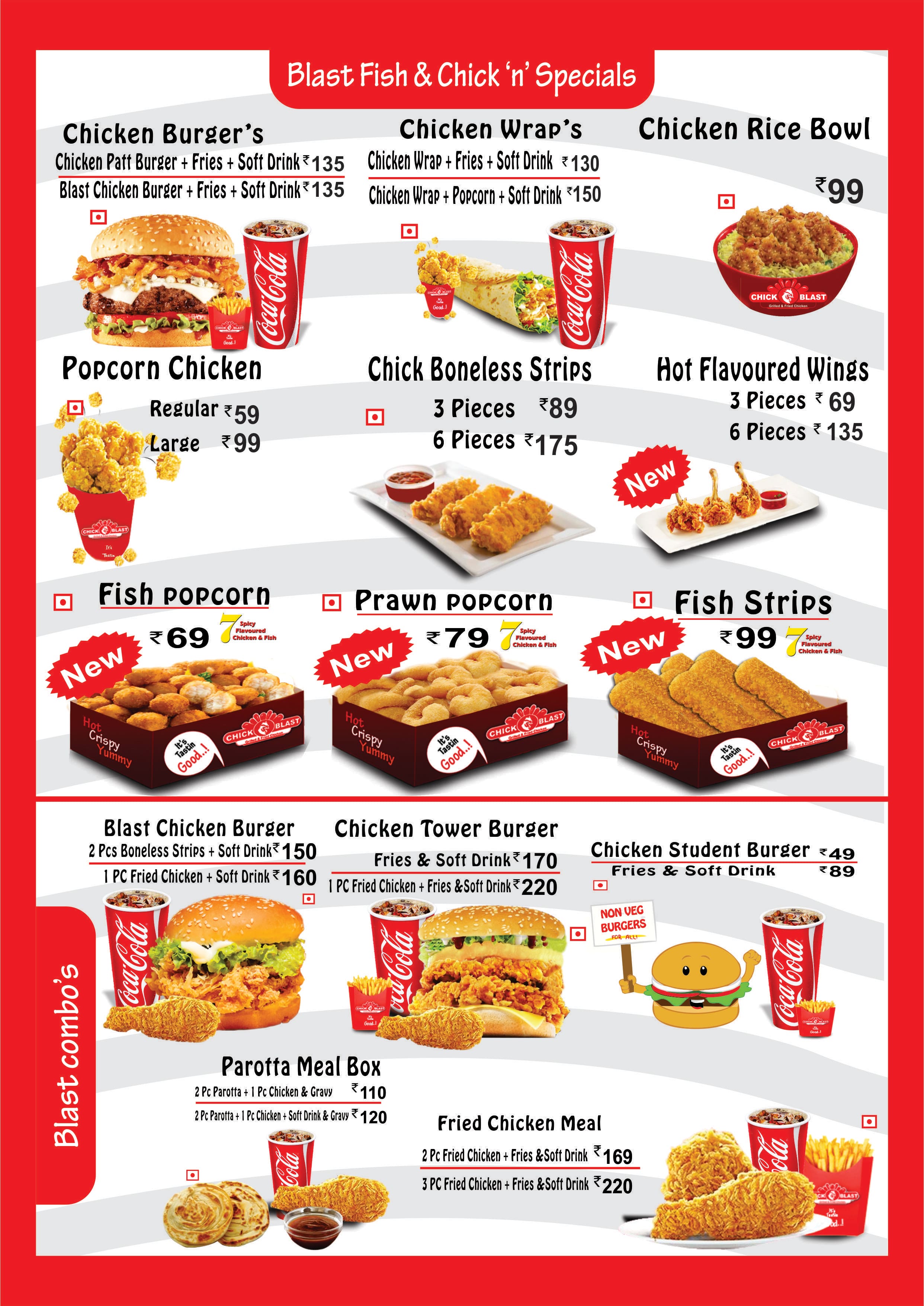 Chick Blast Menu, Menu for Chick Blast, Vashi, Navi Mumbai - Zomato