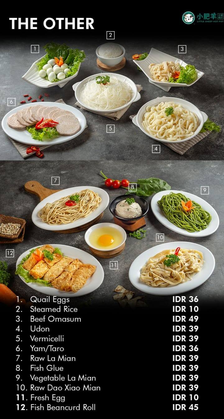 Little Sheep Hot Pot Mongolian Restaurant Menu