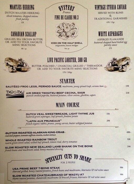 Le Quartier Senopati Menu