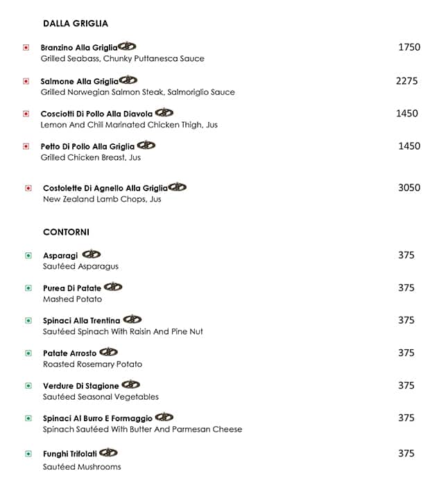 Tre-Forni Bar & Restaurant menu