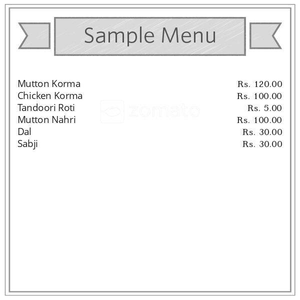 Islami Kallu Hotel menu