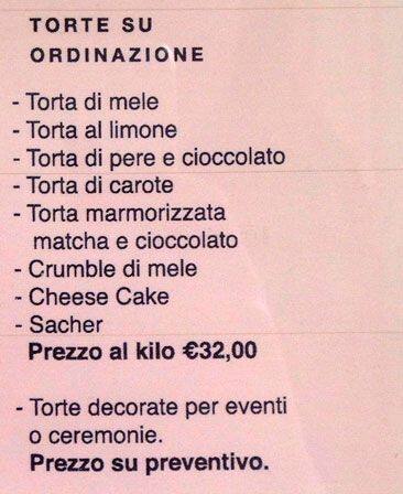 Menu di Tortatelier 