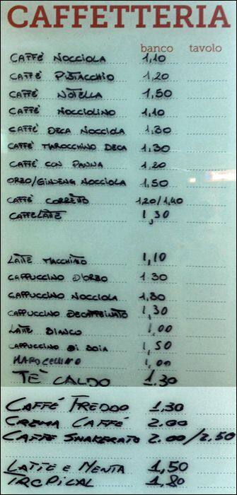 Menu di Coffee & Co. 