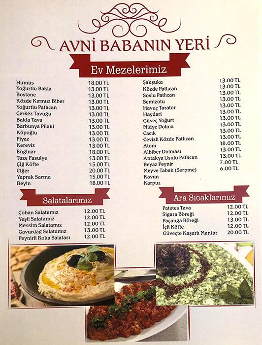 avni baba nin yeri menu avni baba nin yeri denizkoskler istanbul icin menu