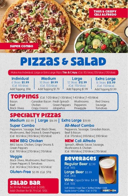 The Restaurant Information Including Chuck E Cheese S Menu Items And May Have Been Modified Since Last Website Update