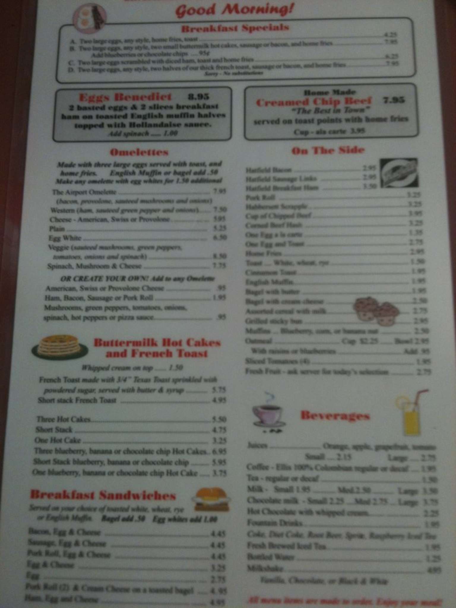 Airport Diner Menu, Menu for Airport Diner, Ocean City, Ocean City Urbanspoon/Zomato