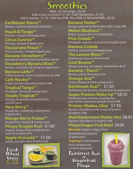 Menu at Energy Fuel pizzeria, New York City, Fresh Pond Rd