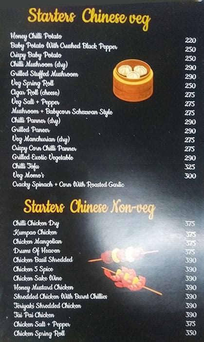 Chef Style menu
