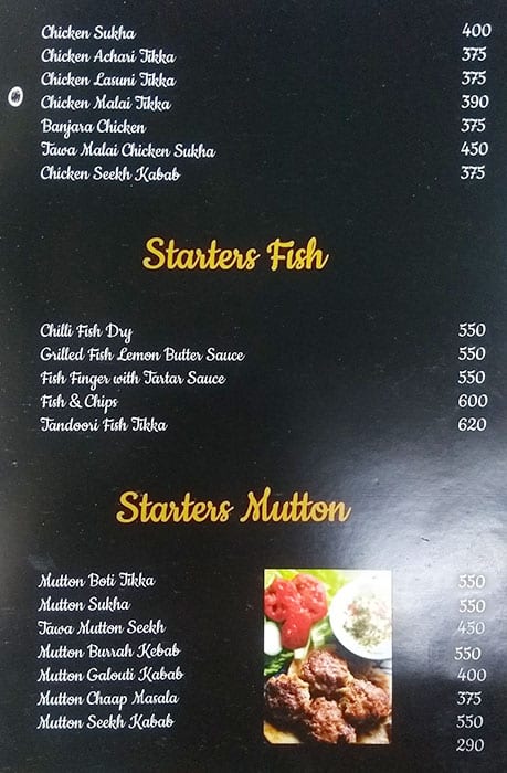 Chef Style menu
