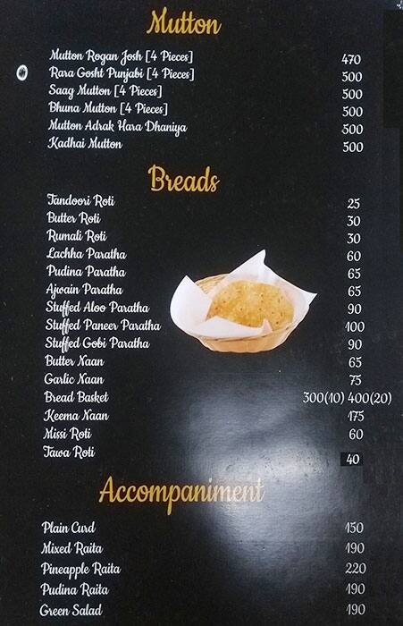 Chef Style menu