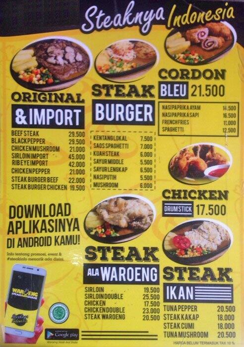 Waroeng Steak & Shake, Bintaro, Jakarta - Zomato Indonesia
