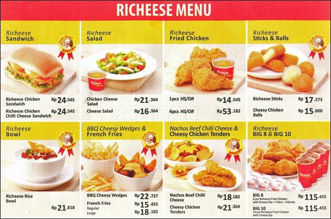 Richeese Factory Menu, Menu for Richeese Factory, Cibubur, Jakarta ...