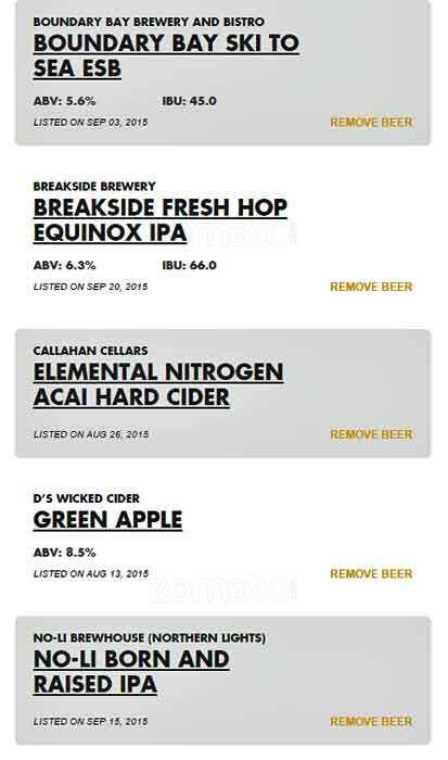 Tap Station menu