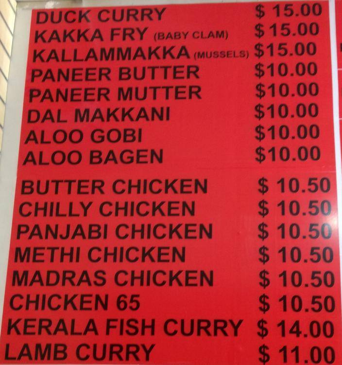 Menu at 'Wenty' Take Away Wentworthville fast food, Wentworthville