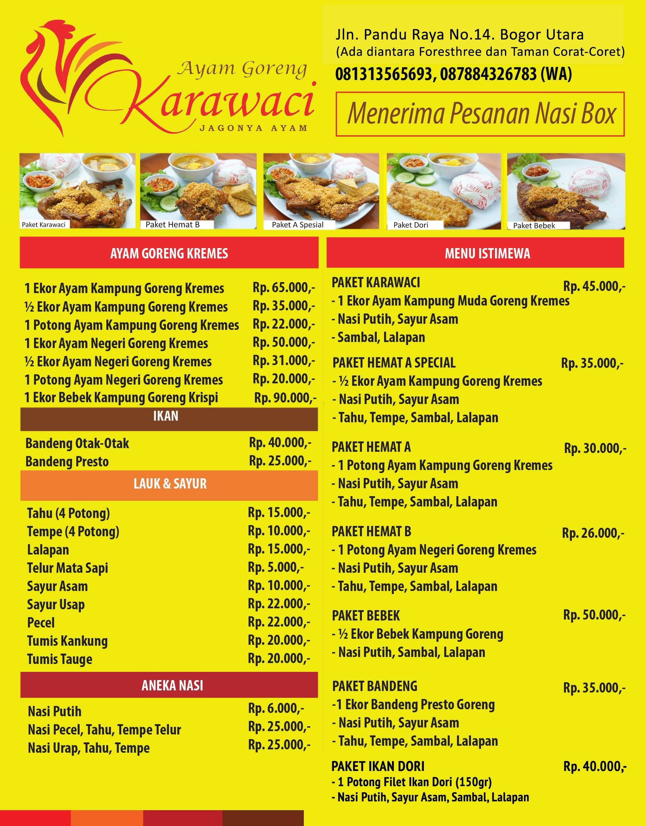 Ayam Goreng Karawaci Menu Menu For Ayam Goreng Karawaci