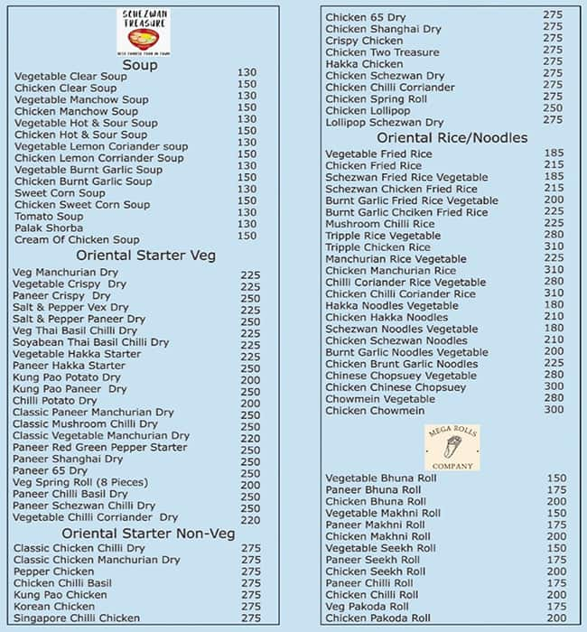 Menu of Dalchinee House, Chembur, Mumbai