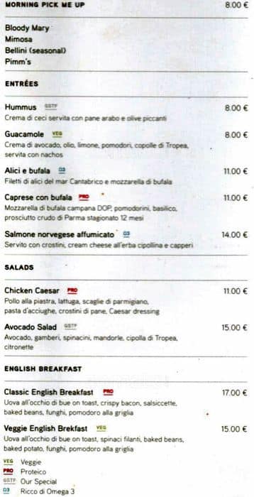 Menu di God Save The Food - Tortona 