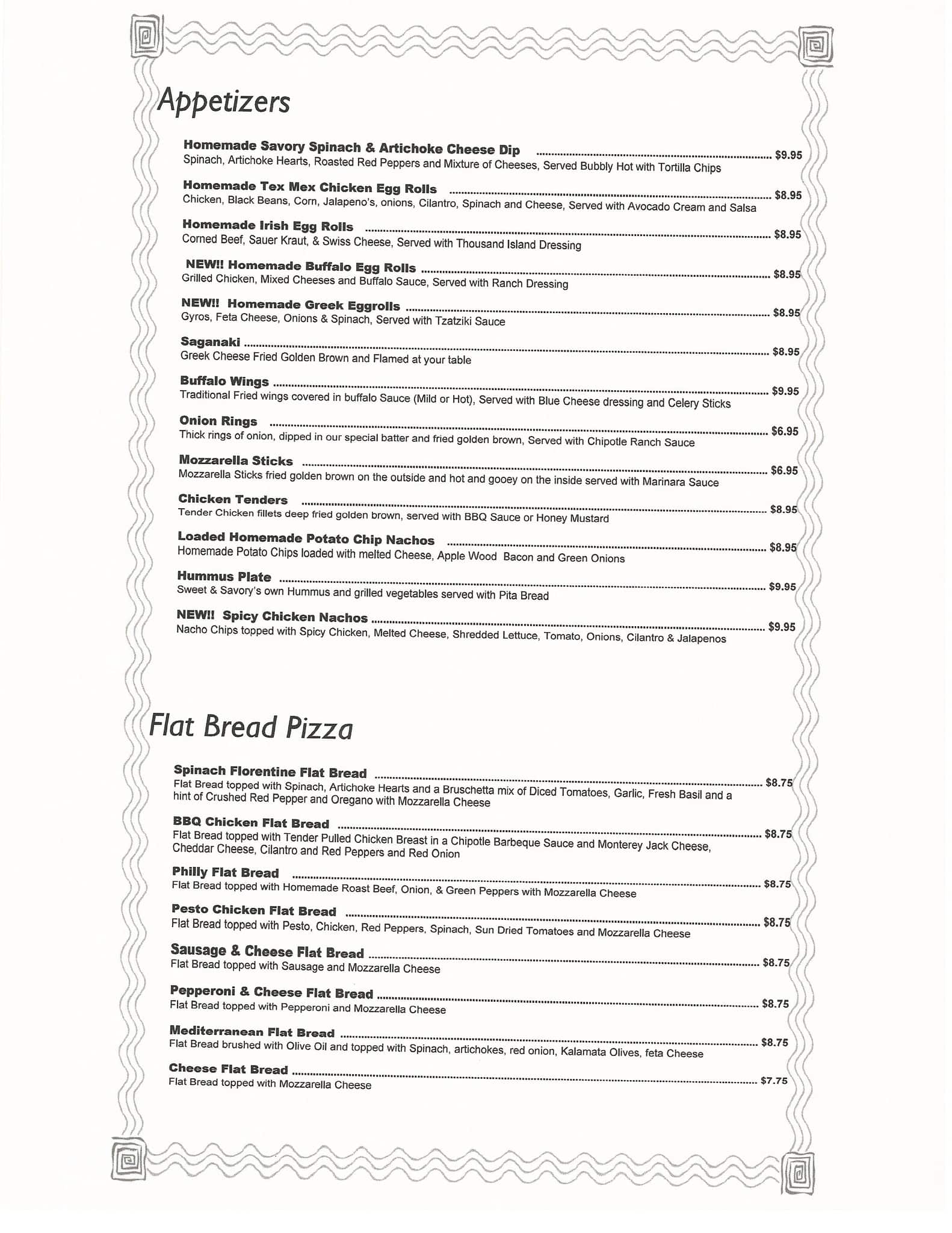 Sweet & Savory Grille Menu Urbanspoon/Zomato
