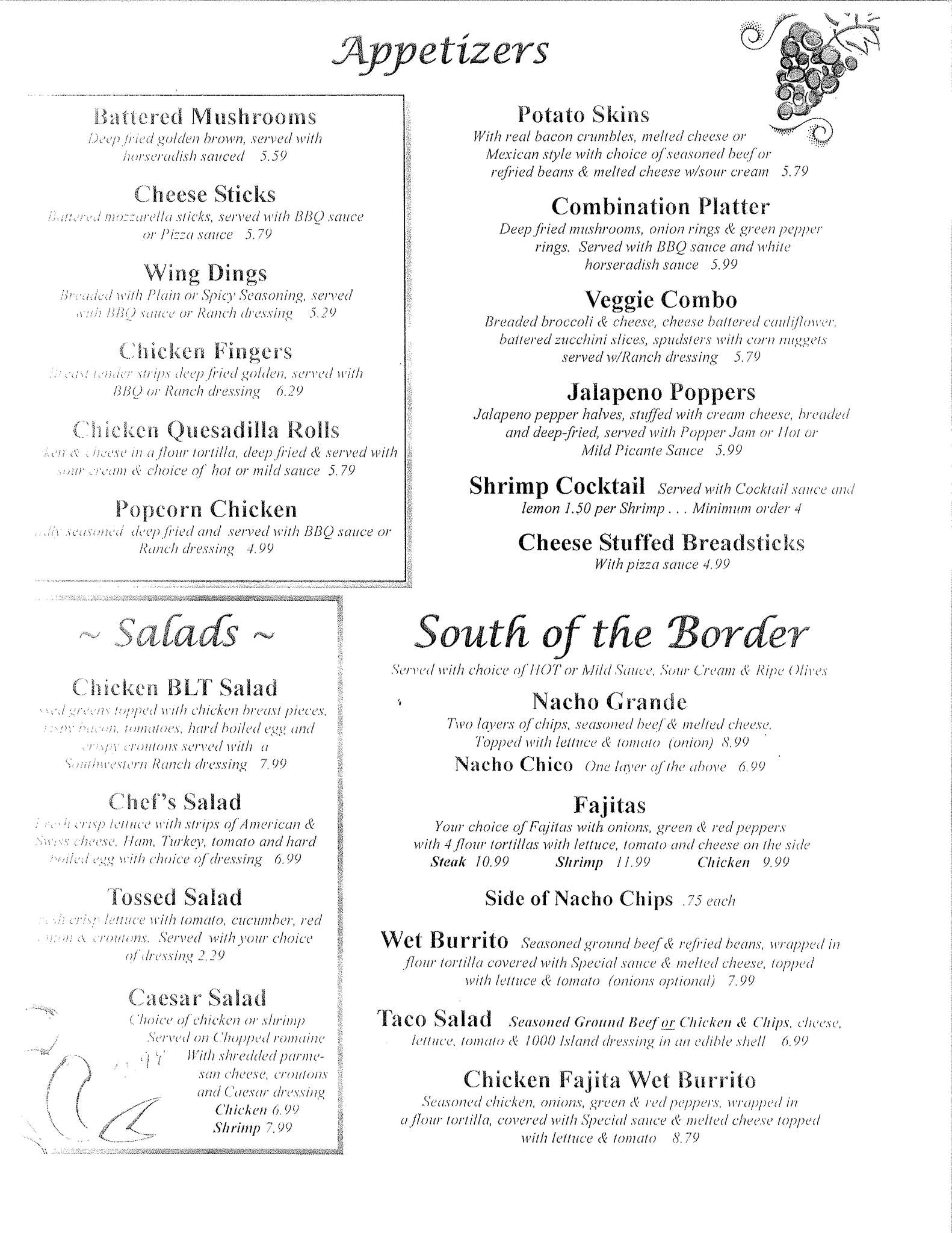 Shifters Restaurant Menu, Menu for Shifters Restaurant, Alma, Alma