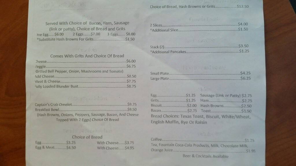 Menu at Pirate's Pizza and Wings pub & bar, Dauphin Island