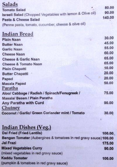 The Food Temple menu