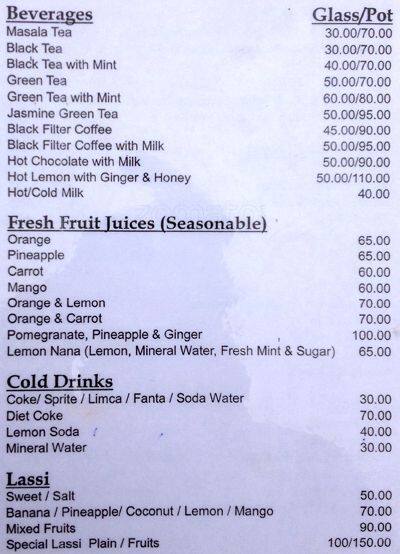 The Food Temple menu