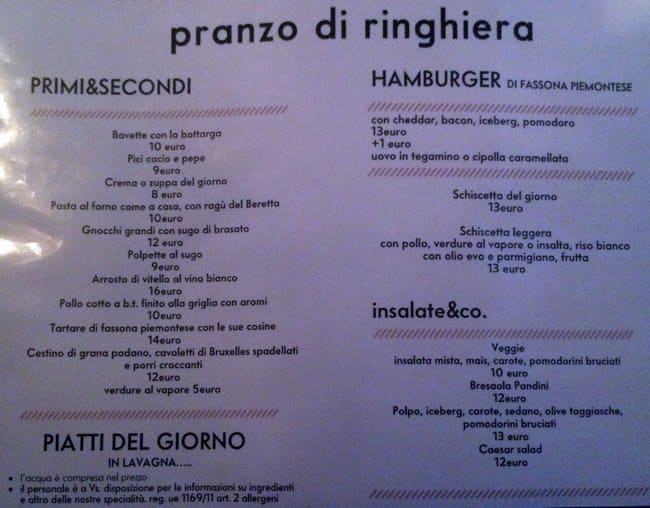 Menu di Dinette 