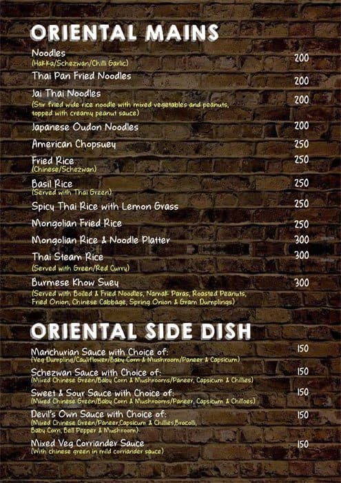 Stun the Sun Restaurant menu