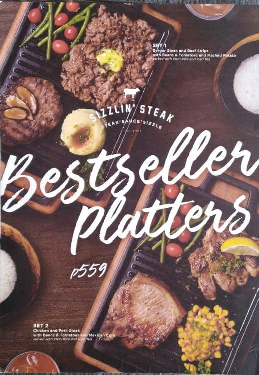 Menu At Sizzlin Steak Restaurant Mandaluyong   B3d48947feff747de23d912894357f7d 