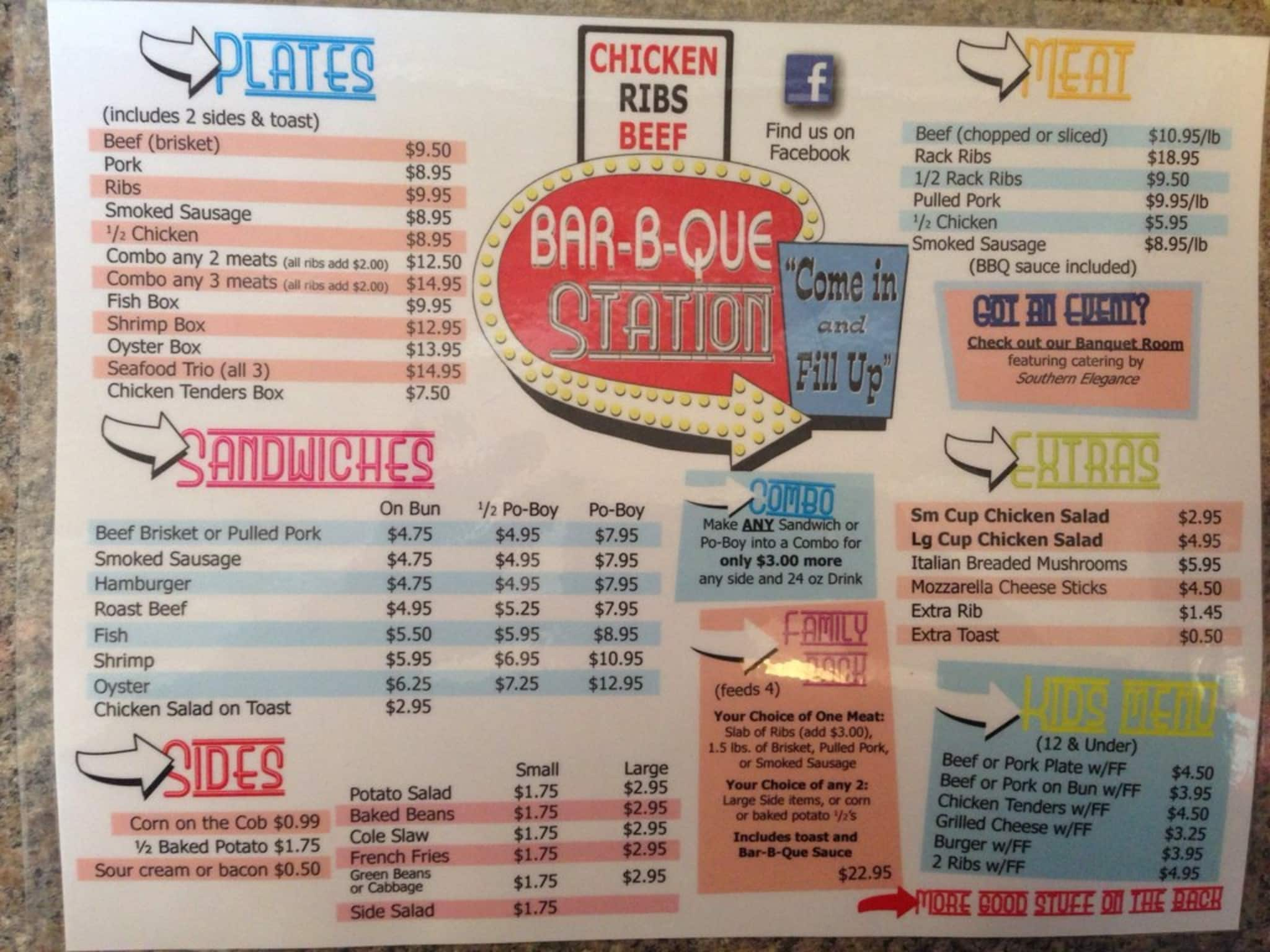 Bar B Que Station Independence La Menu - News Current Station In The Word