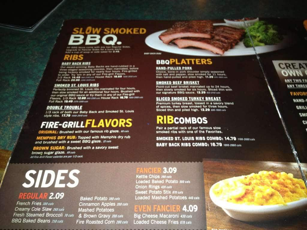 Smokey Bones Bar & Fire Grill Menu - Urbanspoon/Zomato