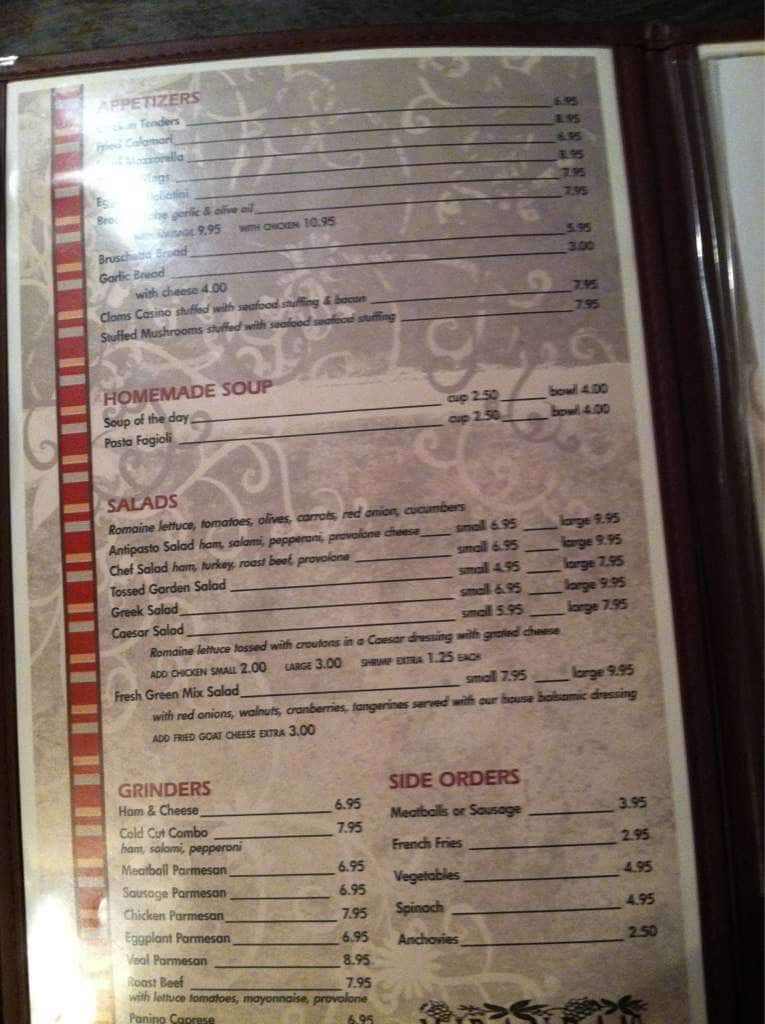 Miranda's Pizza Restaurant Menu Urbanspoon/Zomato