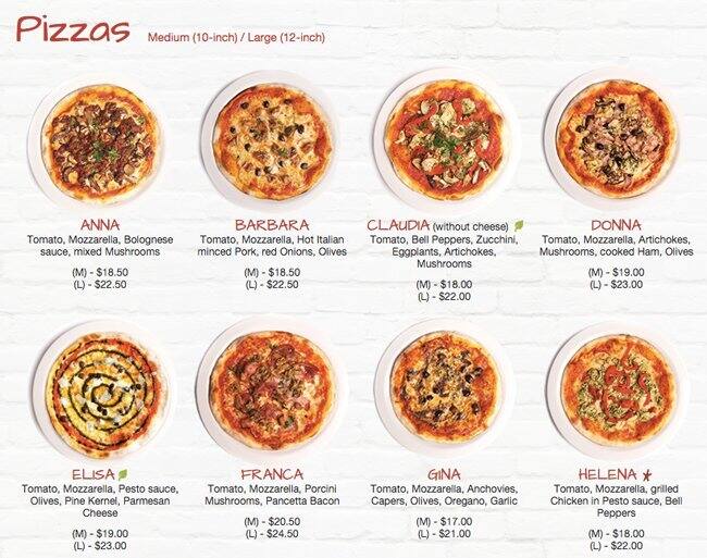 Spizza メニュー