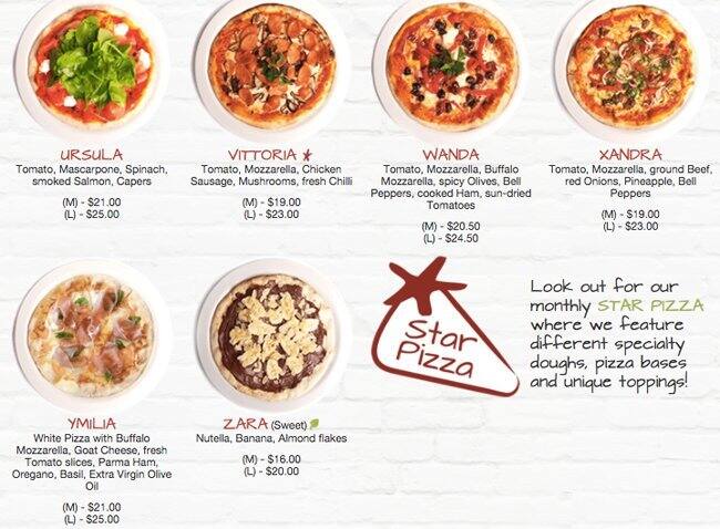 Spizza メニュー