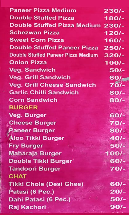 Swaadisht menu deals