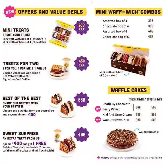 Menu at The Belgian Waffle Co, Thiruvananthapuram, Kazhakootam