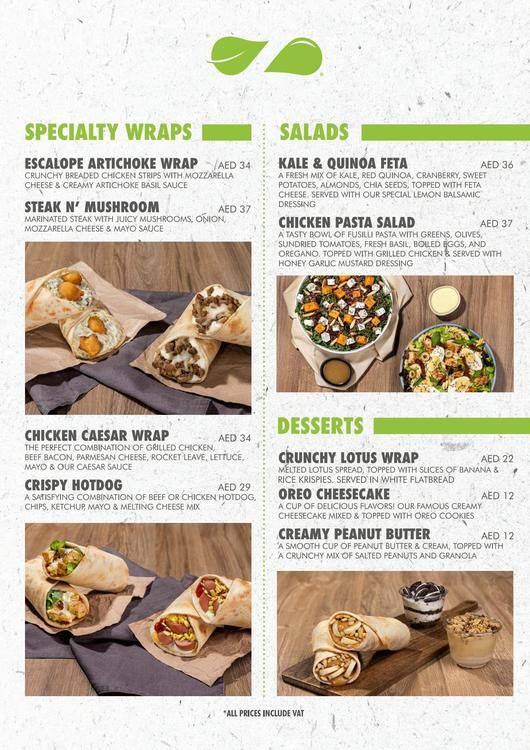 Menu of Zaatar w Zeit, Downtown Dubai, Dubai