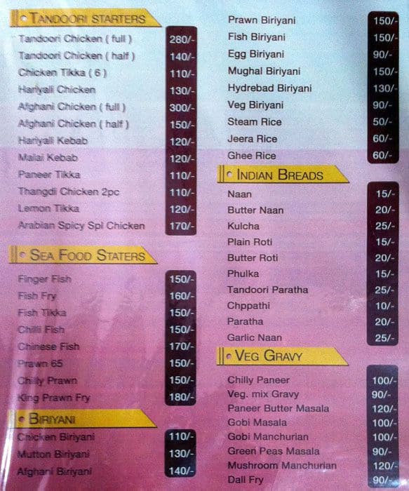 Menu at RAJA SWEET&BAKERY, Chennai, No 34