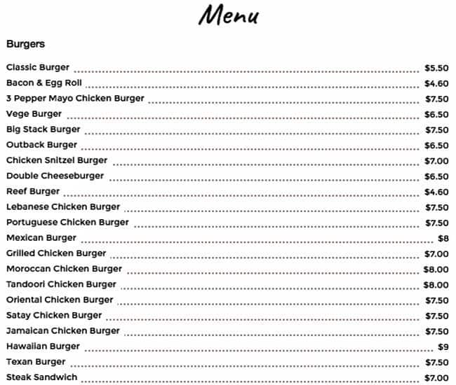 ABC Milk Bar Takeaway Menu, Menu for ABC Milk Bar Takeaway, Hornsby