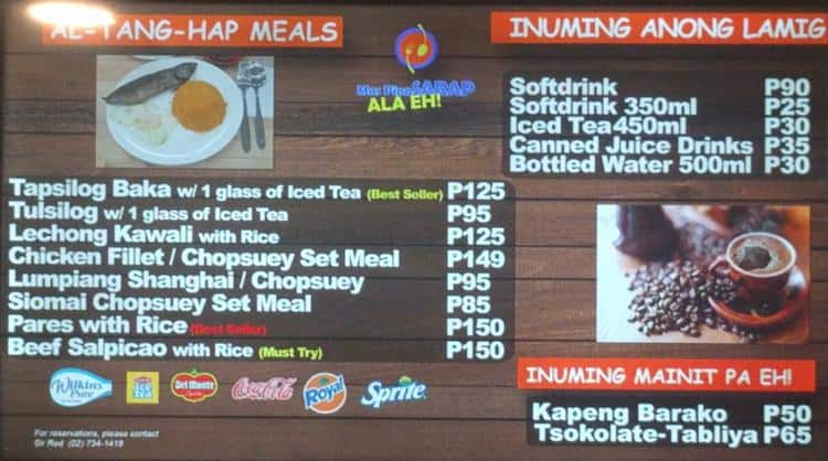 ala menu