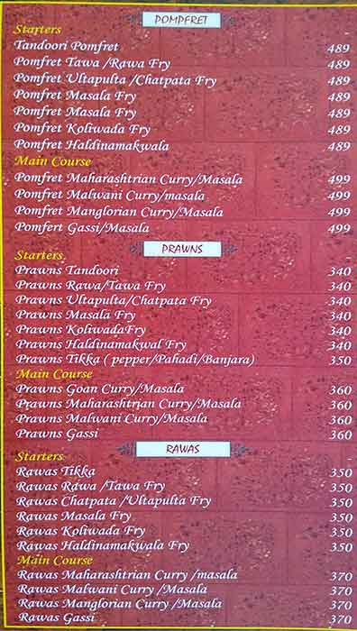 Solapur junction (SOLAPUR MUTTON BHAAJANALAY) menu