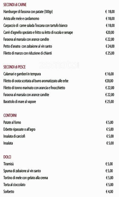 Il Ramerino Speisekarte